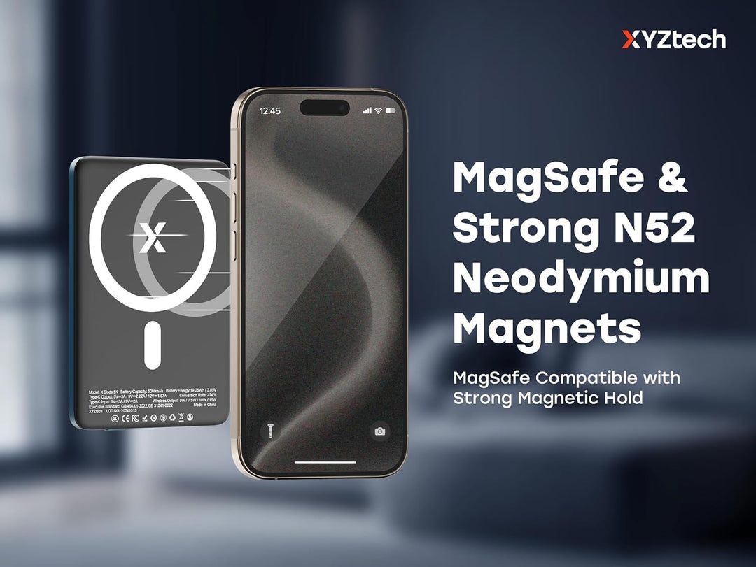 XYZtech X Blade 5K Slim Banco de Energía Magnético - 5000 mAh - Car...