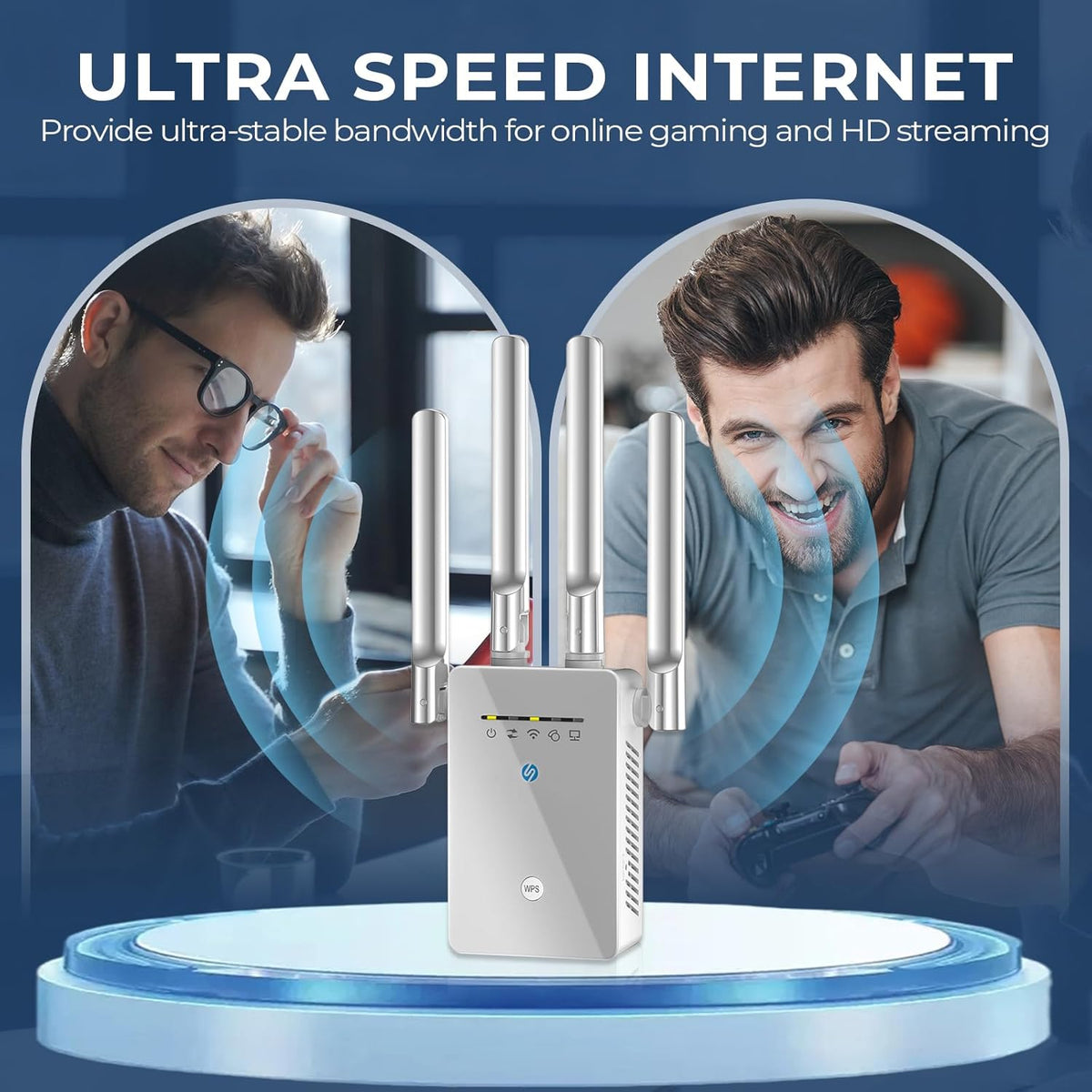 Amplificador de señal con extensor WiFi 6 veces más rápido