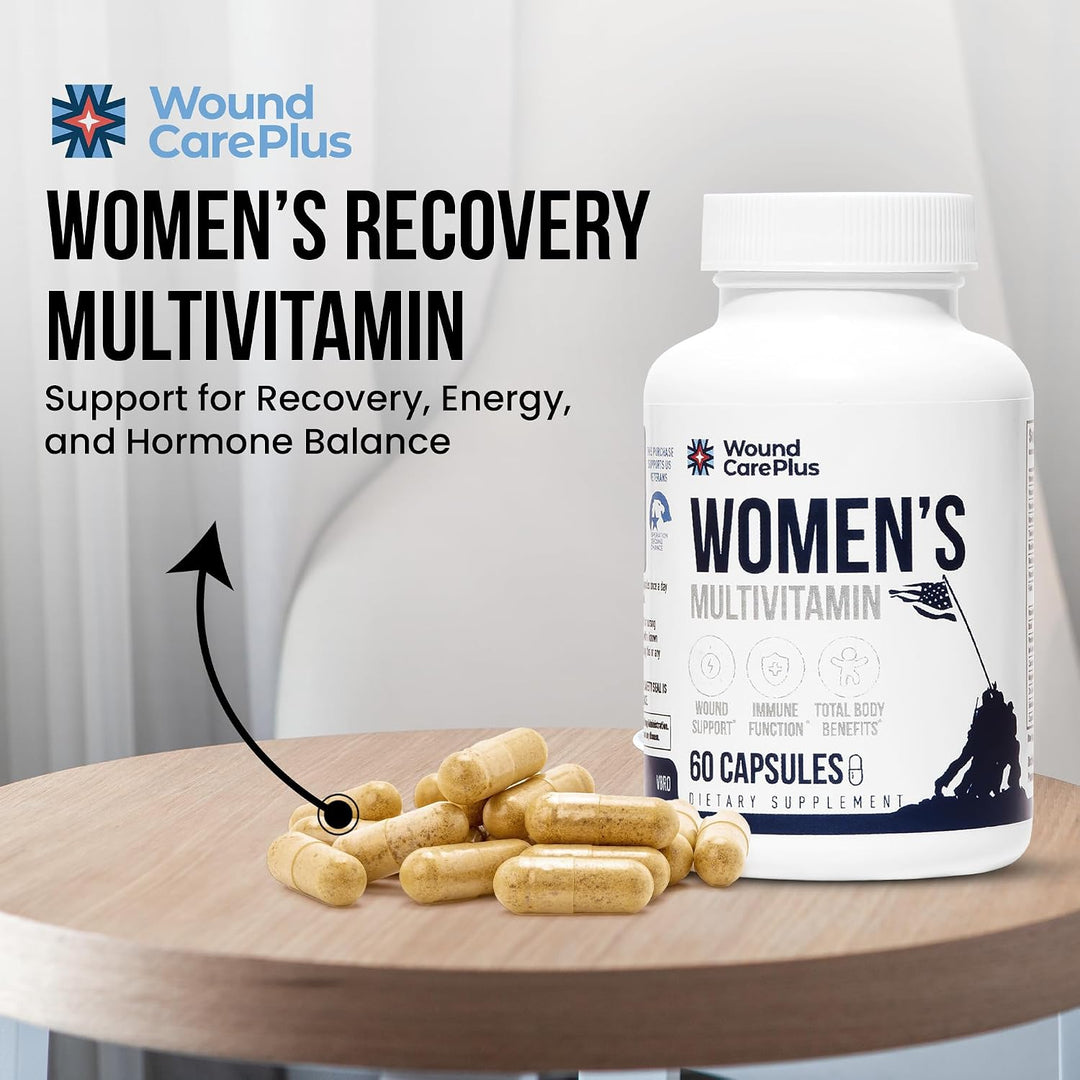 Wound Care Plus Multivitamínico para mujer, complejo completo de vi...