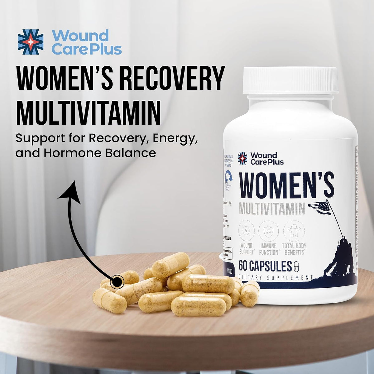 Wound Care Plus Multivitamínico para mujer, complejo completo