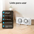 Comfort Zone - Ventilador reversible de ventana doble con 3 velocid...