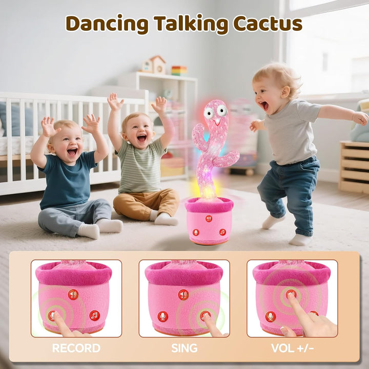 Juguete recargable de cactus parlante bailarín para bebés pequeños,...