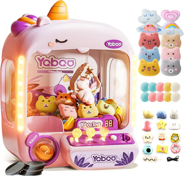 Vanvimen Máquina de garras de unicornios para niños y niñas, mini m...