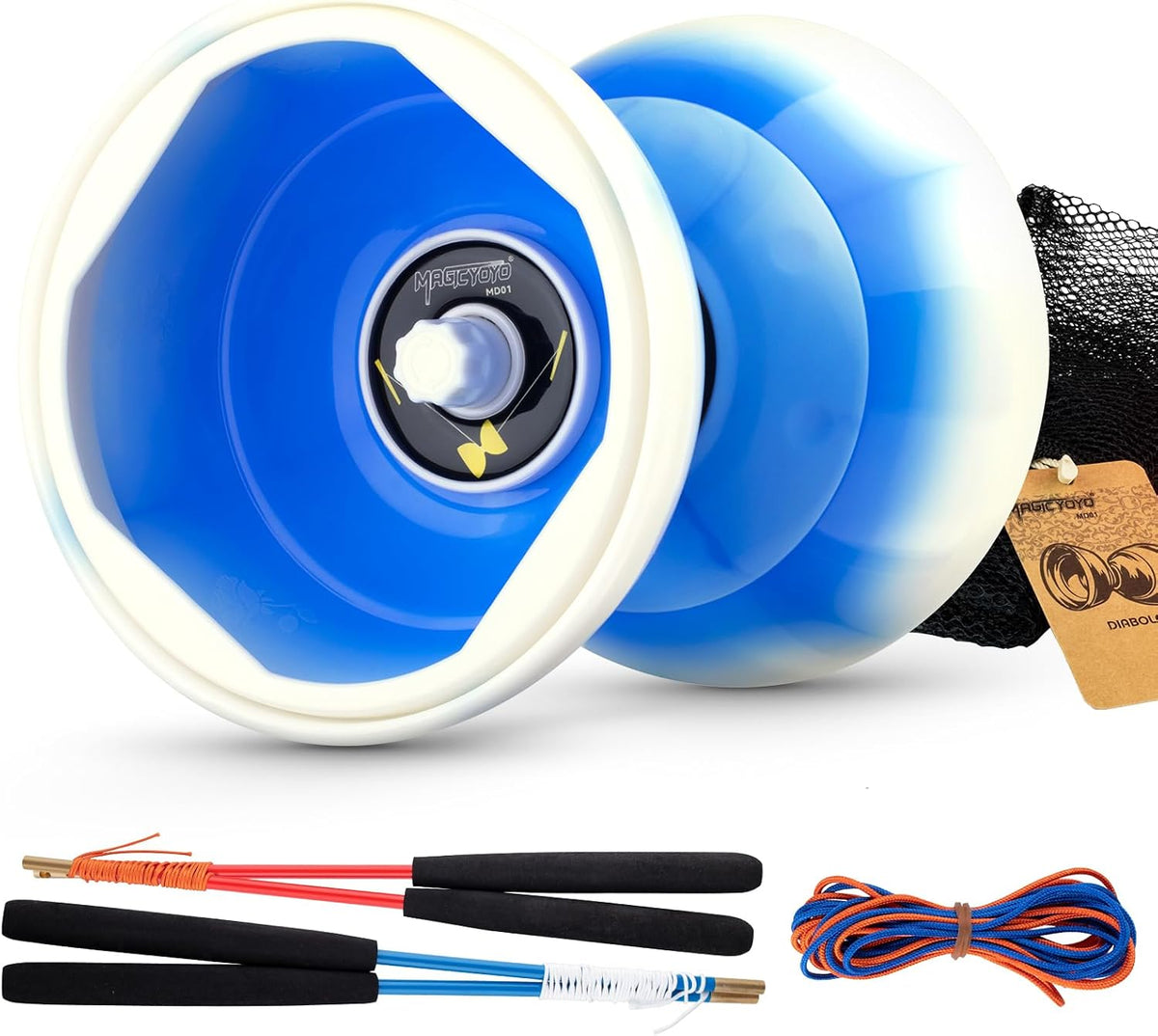 MD01 Yoyo chino para niños y adultos, diábolo profesional de triple