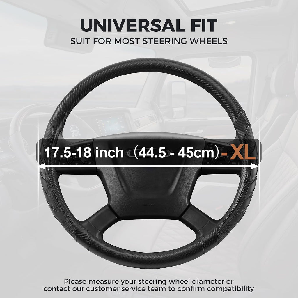 West Llama Funda para volante de semircamión, ajuste universal para volantes grandes de 17.5 a 18 pulgadas para RV, plataforma grande, 18 ruedas, camiones comerciales y autobuses (tamaño extra grande)