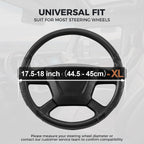 West Llama Funda para volante de semircamión, ajuste universal para volantes grandes de 17.5 a 18 pulgadas para RV, plataforma grande, 18 ruedas, camiones comerciales y autobuses (tamaño extra grande)