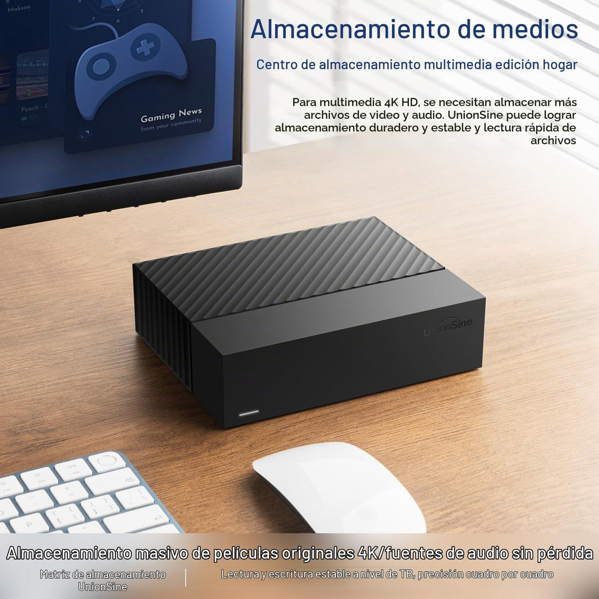 UnionSine Disco duro externo de escritorio 14TB, USB3.0 3.5" HD...