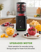 AMZCHEF Exprimidor de prensa en frío, Juicer lento de autoalimentación de