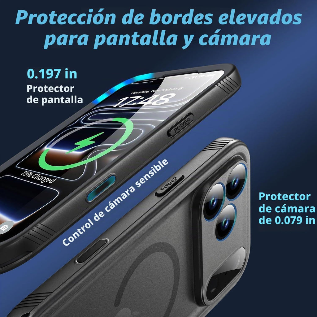 SPORTLINK - Funda impermeable para iPhone 18 Pro, 17 Pro, Mag/Negro