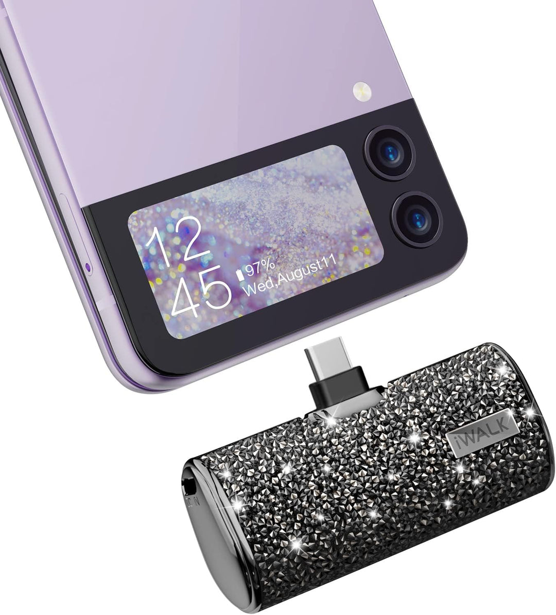 iWALK Cargador USB C portátil, batería externa ultracompacta de 450...