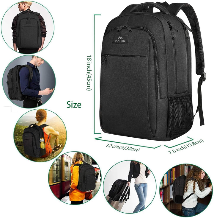 MATEIN - Mochila empresarial para laptop de 15.6 pulgadas, mochila...