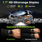Reloj inteligente militar para hombre, reloj inteligente de 1.7 pulgadas