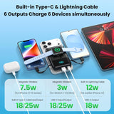 Cargador portátil magnético para iPhone con cable incorporado, banc...