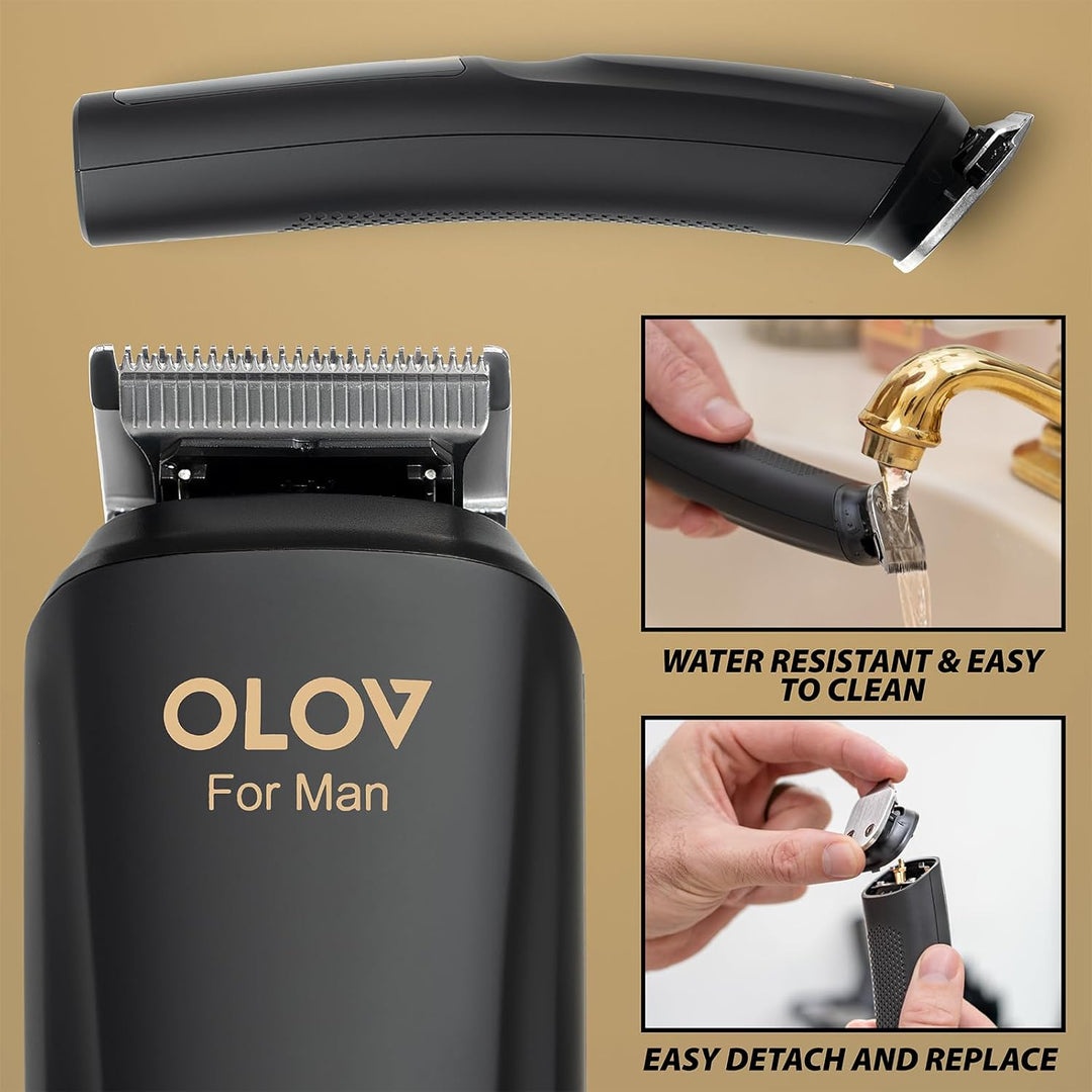 OLOV For Man Cortadora de barba, kit de aseo todo en uno para hombr...