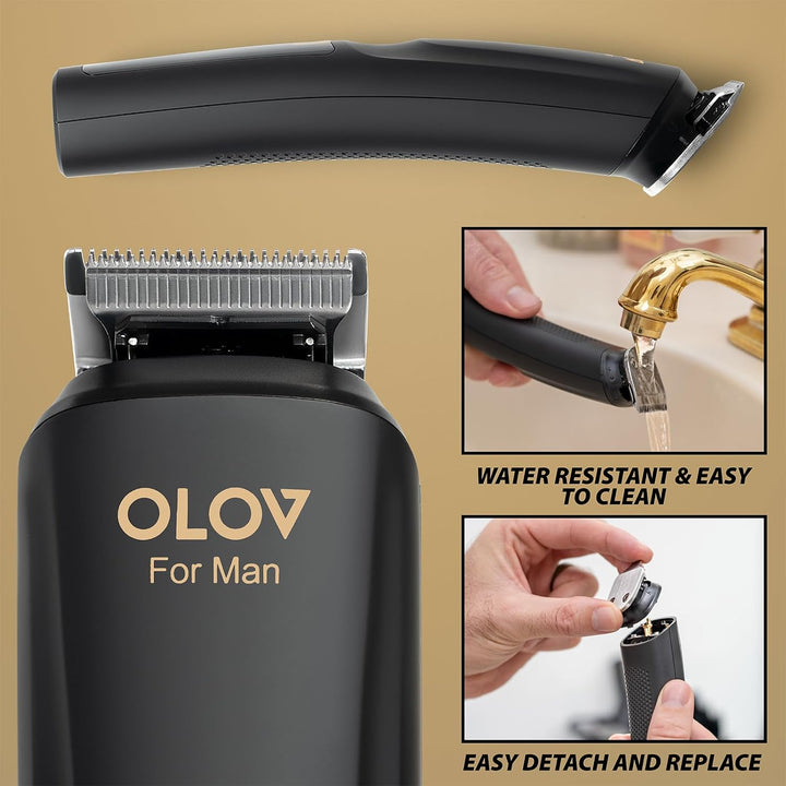 OLOV For Man Cortadora de barba, kit de aseo todo en uno para hombr...