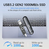 SSK Unidad Flash USB 256GB SSD Externa, TLC NAND Unidad de Estado S...