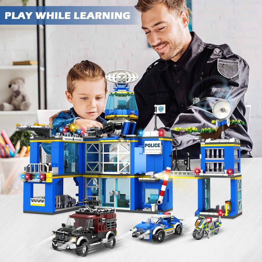 HOGOKIDS Juego de construcción de comisaría de policía de