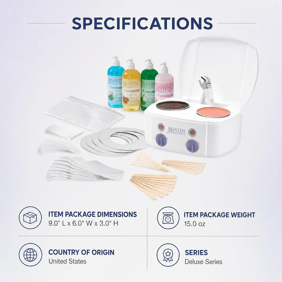 Kit Profesional de Calentador de Cera Dual Satin Smooth - Sistema d...