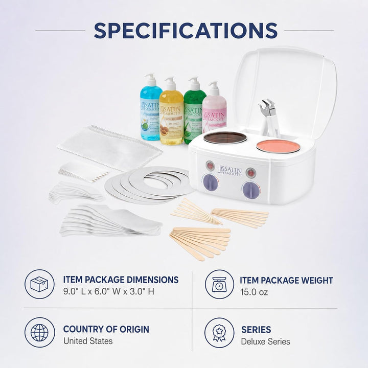 Kit Profesional de Calentador de Cera Dual Satin Smooth - Sistema d...