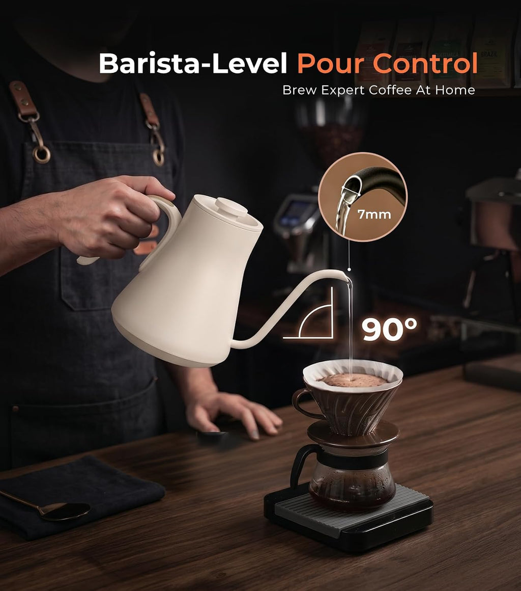 Epeios Hervidor eléctrico de cuello de cisne ± 1 ° F Control de temperatura