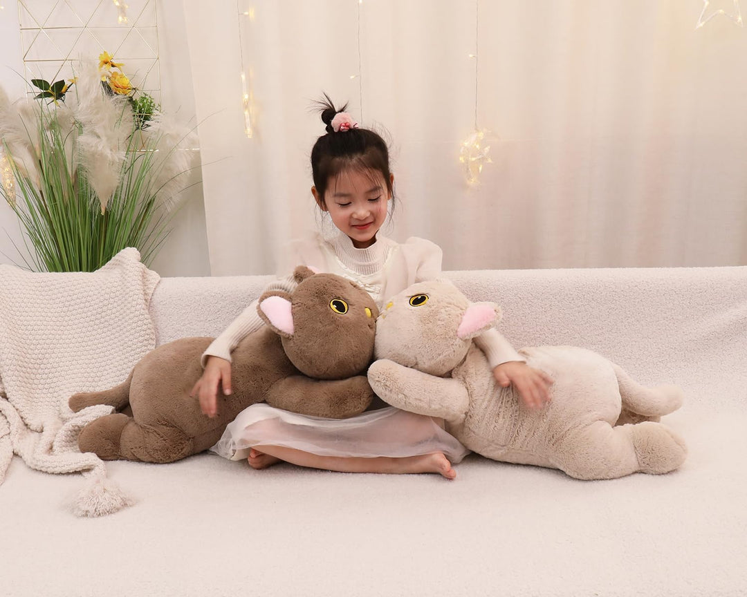 YESGIRL Animales de peluche con peso de gato de 26.4 pulgadas, 5 li...