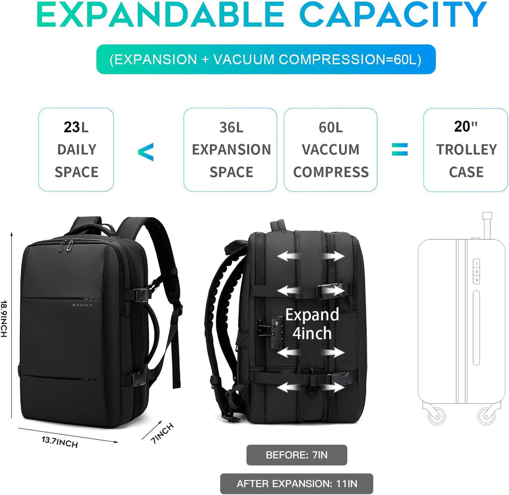 Mochila de vacío de aire BANGE, Negro