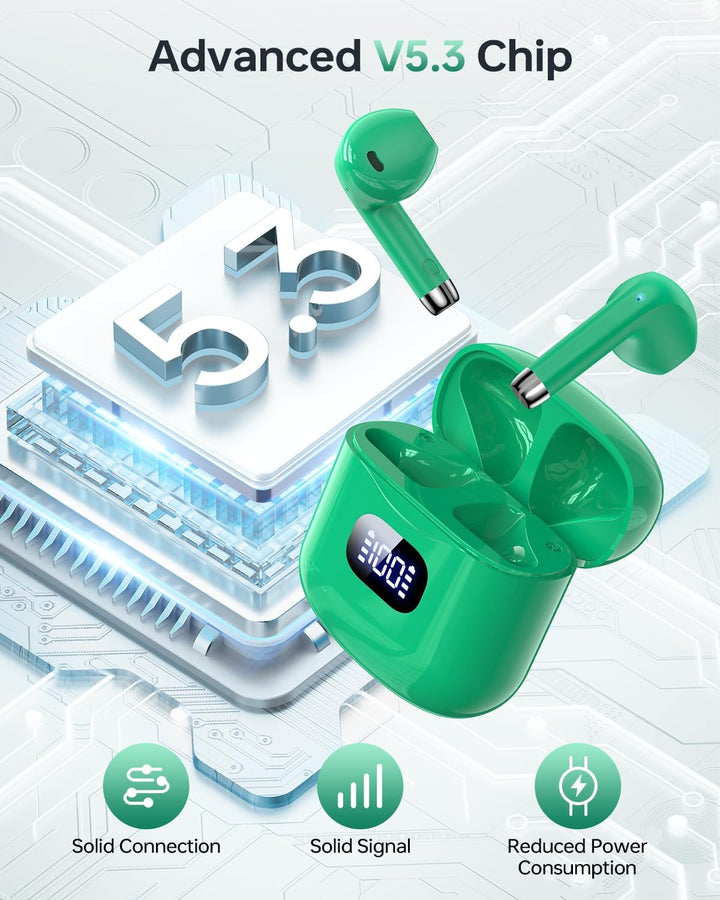 KTGEE Auriculares inalámbricos Bluetooth 5.3, reproducción de 40 ho...