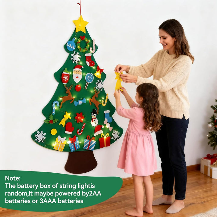 Juego de árbol de Navidad de fieltro de 3 pies calendario