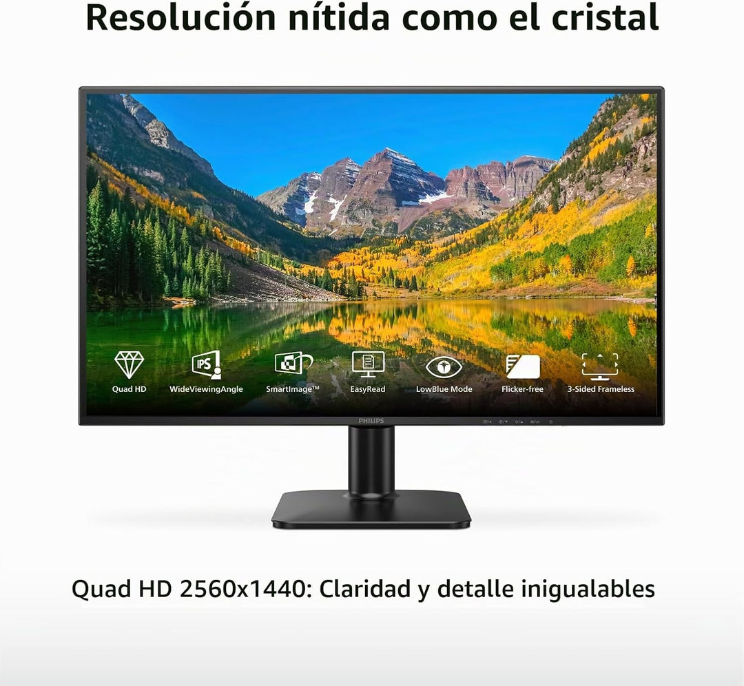 Philips 27E2N1510 Monitor Quad HD de 27" - Tecnología IPS, 100H...
