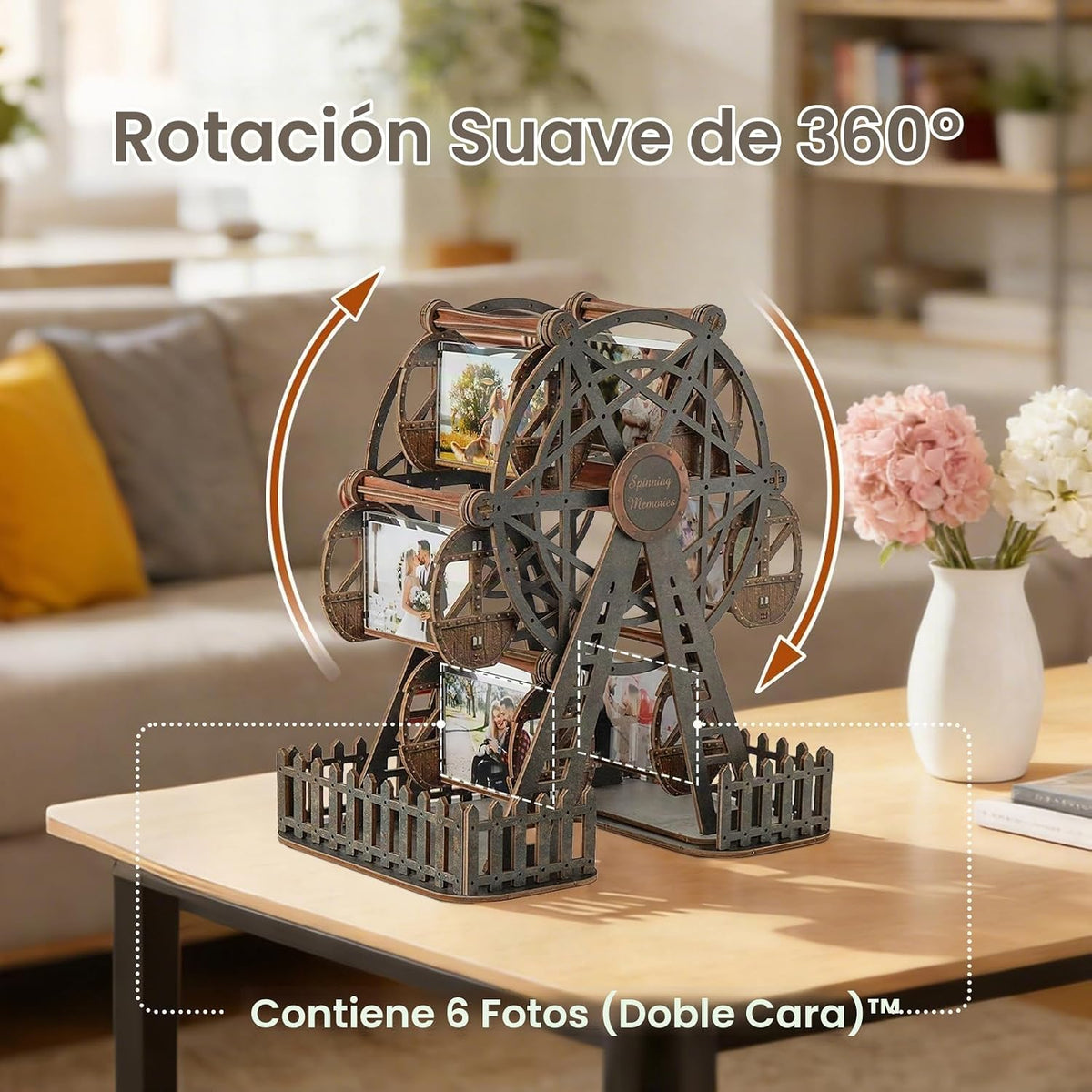 Rompecabezas de madera 3D DIY Ferris Wheel Kit modelo mecánico