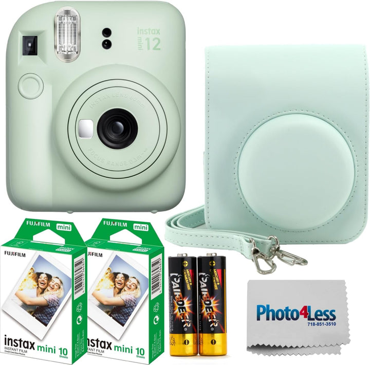 Fujifilm Instax Mini 12 - Cámara de película instantánea color verd...