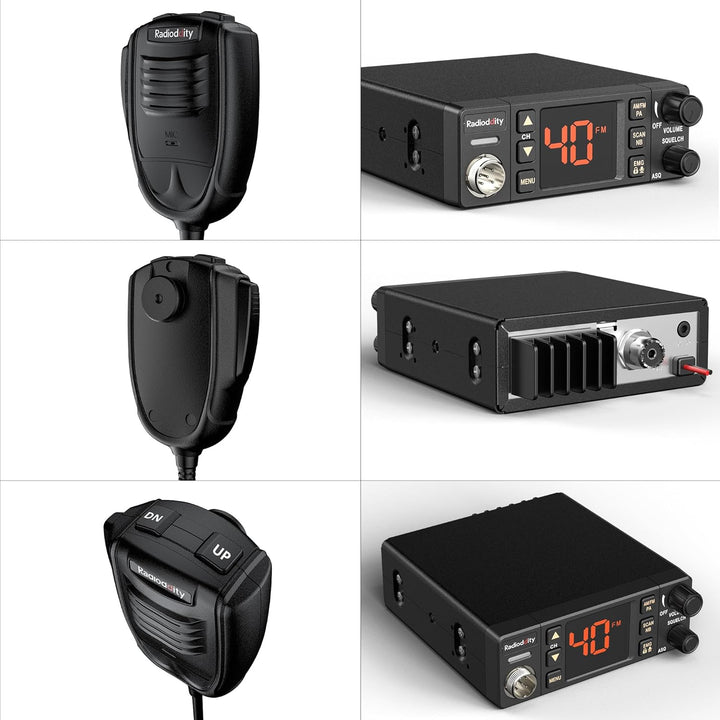 Radioddity Radio CB-606 PRO CB transceptor móvil AM/FM/PA