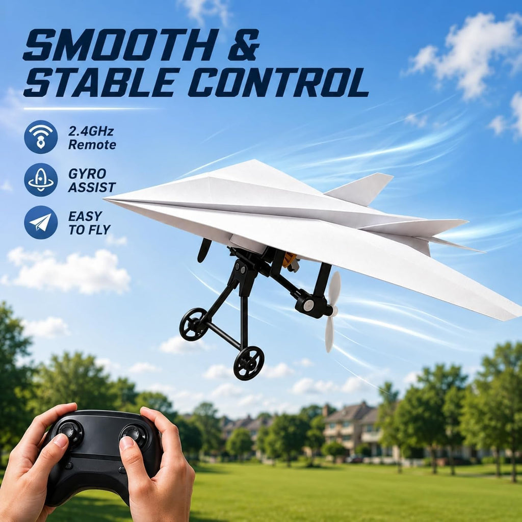 Kit de avión de papel de DIY RC, kit de motor de avión de papel Rc