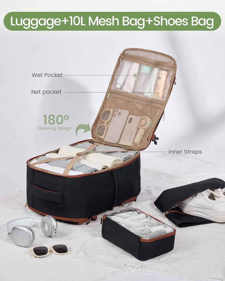 LOVEVOOK Mochila de viaje de 40 L para mujeres y hombres, mochila d...