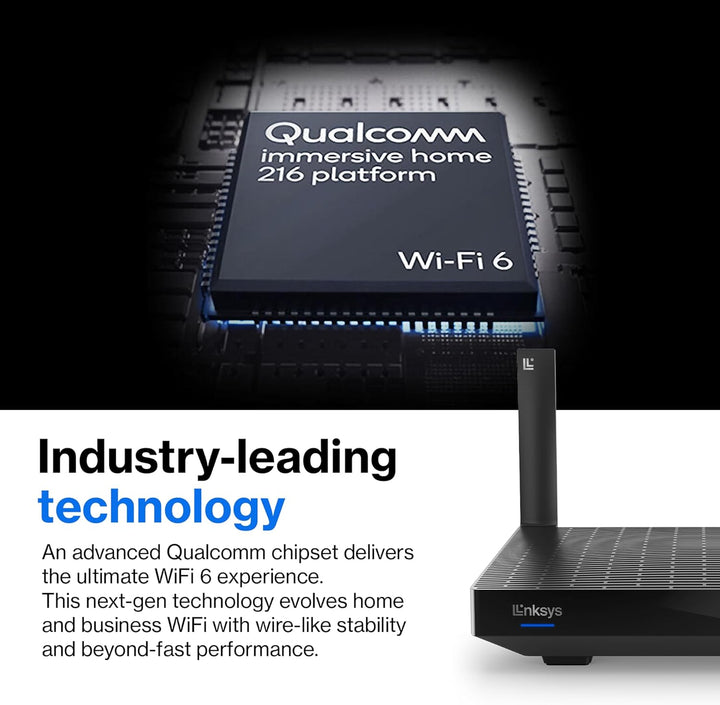 Linksys Router Mesh Wifi 6, doble banda, cobertura de 1700 pies cua...