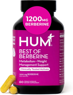 HUM Mejor suplemento de berberina 1200 mg, potencia pura para el bi...