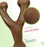 Benebone Wishbone - Juguete masticable duradero para perros para masticadores agresivos, fabricado en Estados Unidos, gigante, sabor a tocino real
