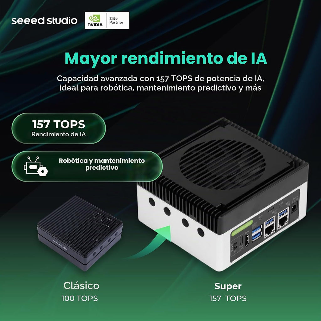 reComputer Super J4012 - Computadora Avanzada de IA de Borde con NVIDIA Jetson Orin NX 16GB