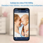 VTech Monitor inteligente WiFi para bebés, 2 cámaras para gemelos y dos habitaciones, pantalla dividida de 7 pulgadas, sensor 2K, visión gran angular, aplicación gratuita, luz nocturna, conversación