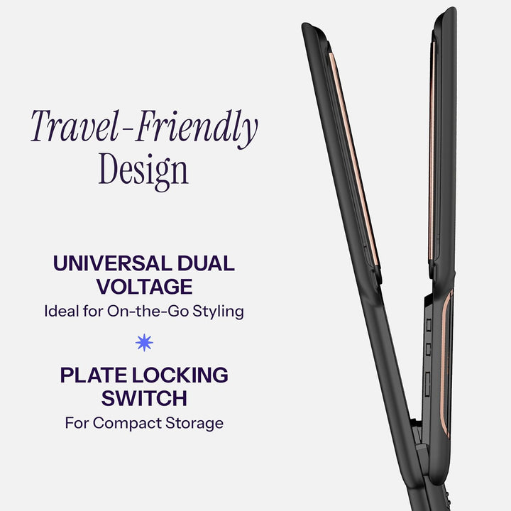 HOT TOOLS Plancha plana profesional digital de oro rosa, extra larg...