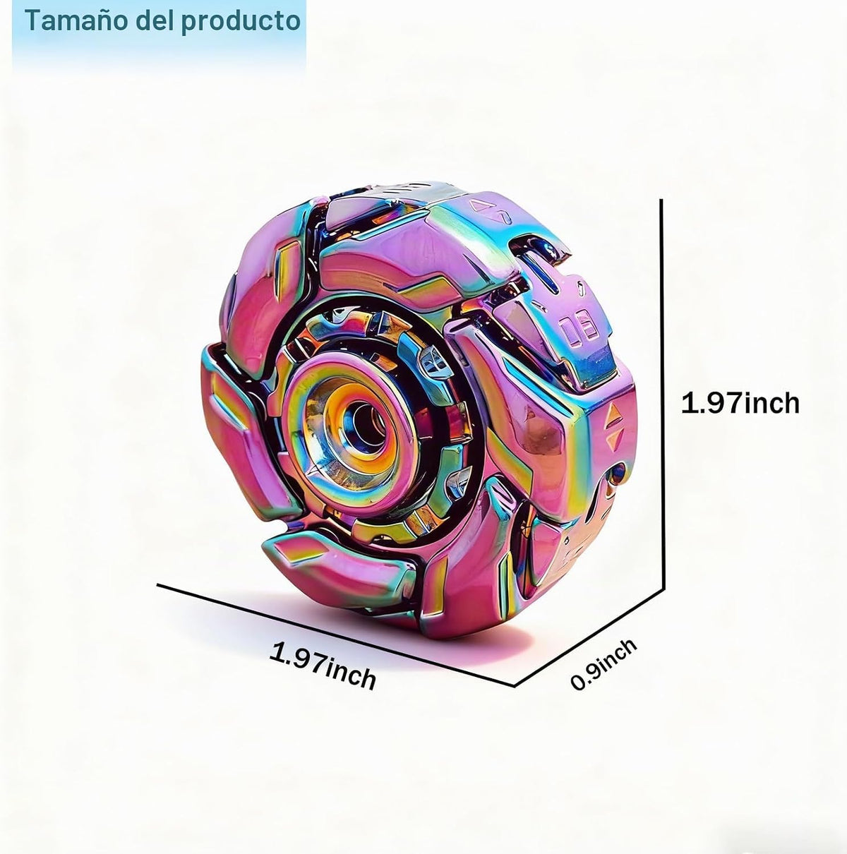 Stress Relief metal Fidget Spinner para Adults, EDC Fidget Spinner con Open Armor Design & Smooth Spin. Cool Fidget Toy para Teens & Adults(Dazzling Colors)