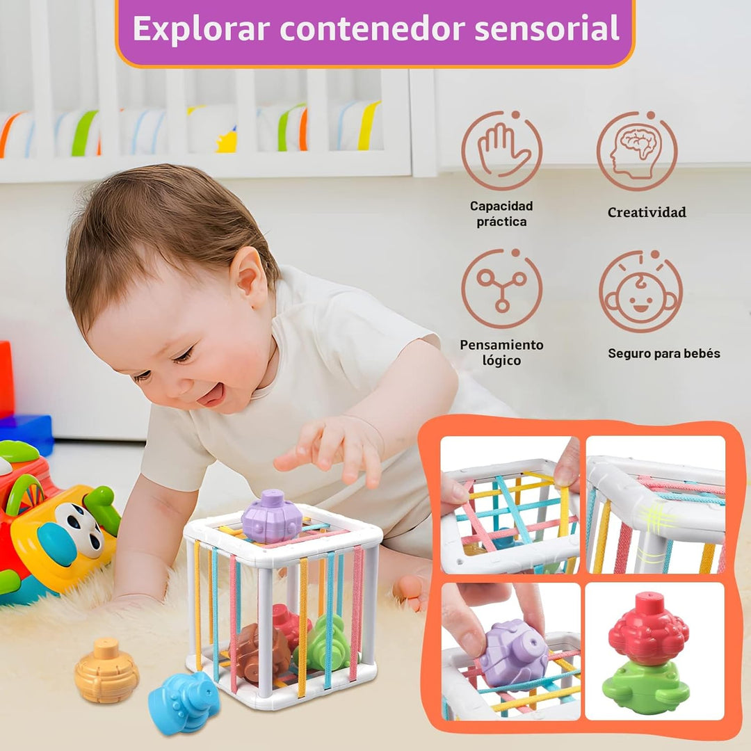 Weilim Juguetes para bebés de 6 a 12 meses, cubos sensoriales Monte...