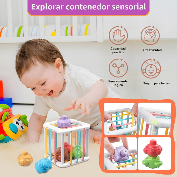 Weilim Juguetes para bebés de 6 a 12 meses, cubos sensoriales Monte...