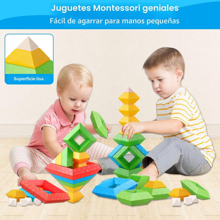 Hieoby Juguetes Montessori para niños y niñas de 1, 2, 3, 4 años, a...