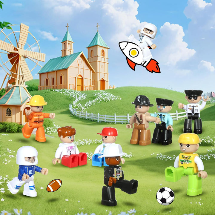 Mruikeny Figuras magnéticas grandes, juego de figuras comunitarias...