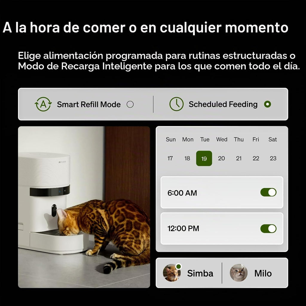 PETLIBRO Automatic Cat Feeder con Cámara, Escala AI para Seguimiento Inteligente de la Ingesta de Comida