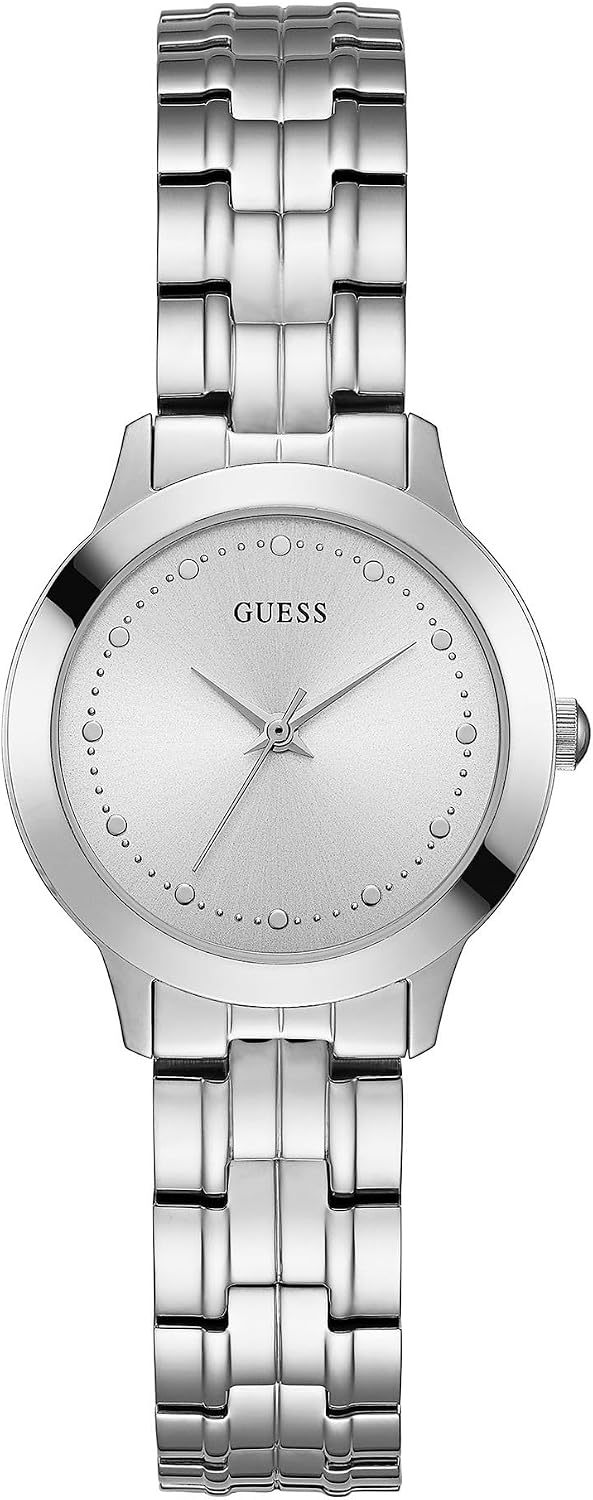 GUESS Mujer | Reloj analógico de vestir | Caja de acero inoxidable | Brazalete de acero inoxidable | Resistencia al agua 30M