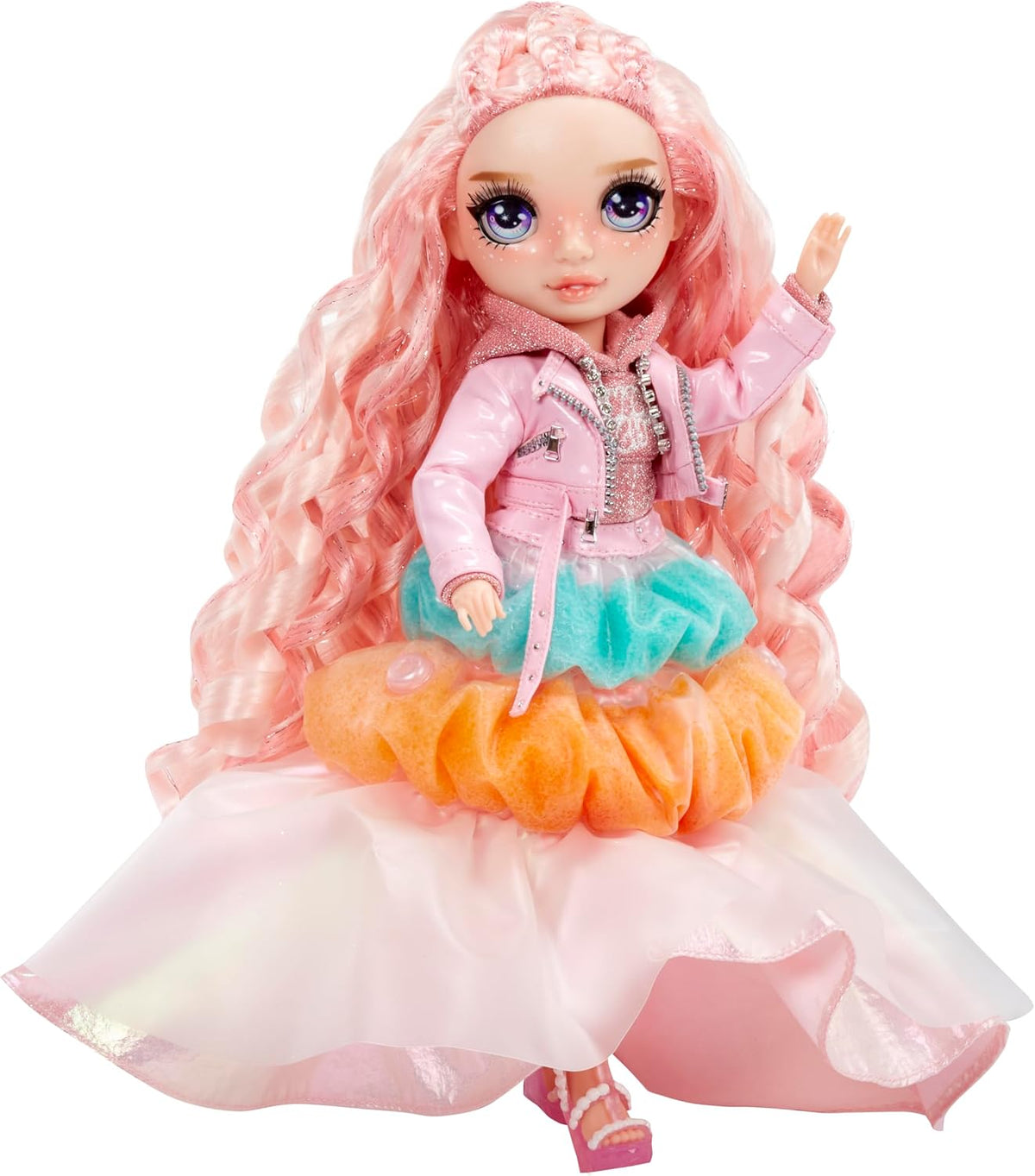 Rainbow High Winter Wonderland Bella - Muñeca de moda rosa de 11 pulgadas con nieve mágica oculta en la moda que se hincha con agua y kit de muñeco de nieve, gran regalo para niños de 4 a 12 años