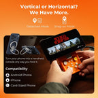 abxylute M4 - Controlador móvil para juegos a presión para Android y iPhone, Switch 1 y 2, controlador Bluetooth portátil, soporte retro de bolsillo para teléfono arcade, doble joystick Turbo Pro