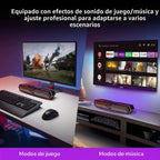 Edifier Barra de sonido de computadora MG300: altavoces fuertes con graves profundos - Interruptor RGB Micrófono incorporado para altavoces de juegos Bluetooth inalámbrico 5.3 y adaptador USB Barra de